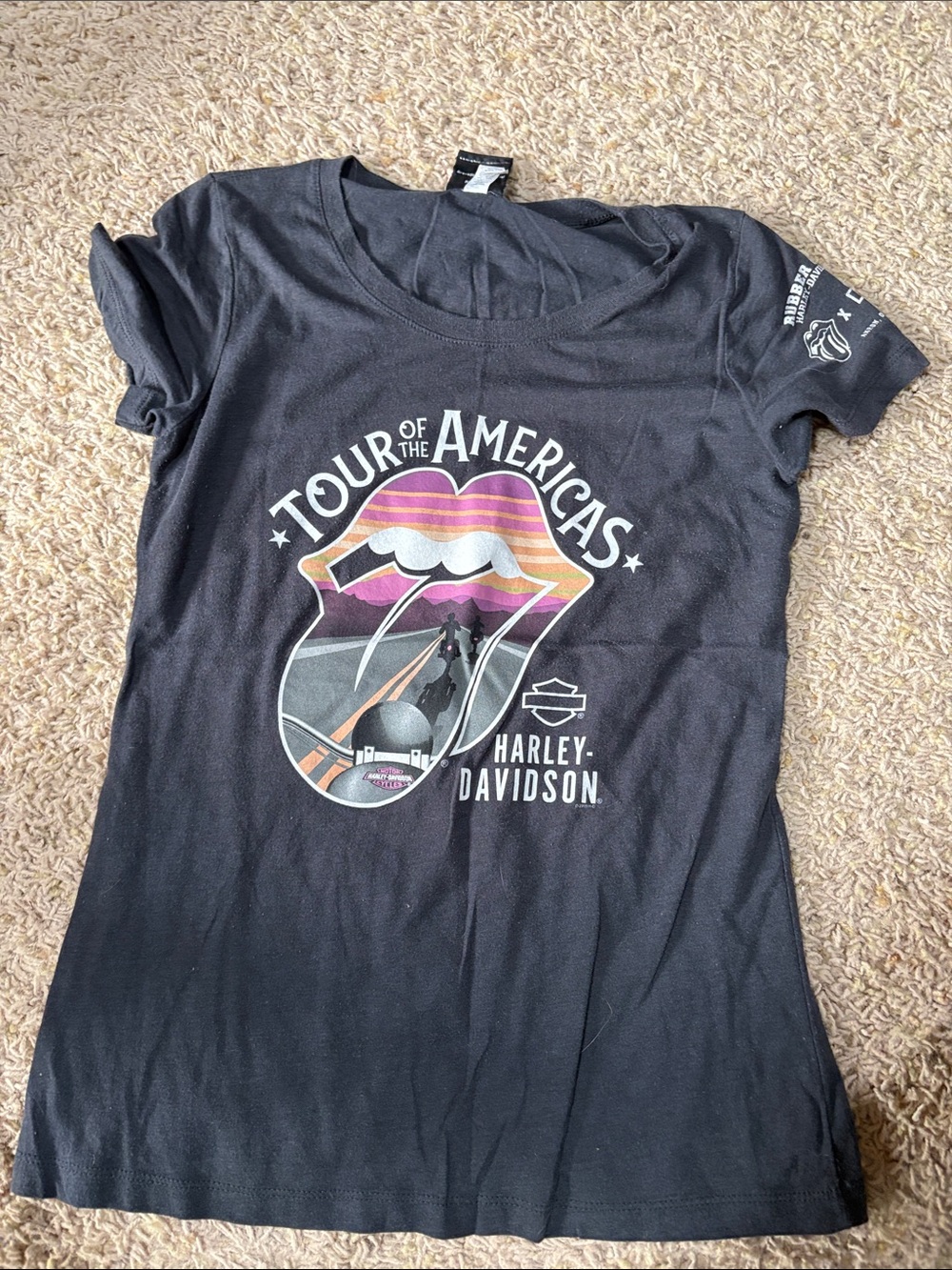 Harley-Davidson Women's Black 'Tour of the Americas' Graphic Tee